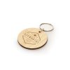 Round Wooden Keyring