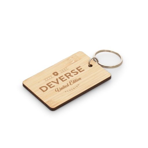 Rectangle Wood Keyring