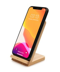 Wireless Bamboo Phone Stand