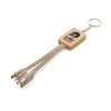 Rectangle Bamboo Wheat Straw Keyring