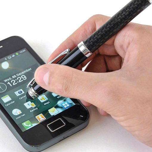 Carbon Fibre Soft Stylus Ball Pen