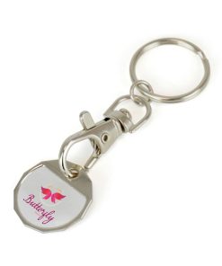 Domed Trolley Coin Keyring