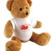 Robbie Bear With White T-Shirt 10 Inch