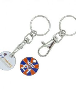 Enamel Trolley Coin Key Ring