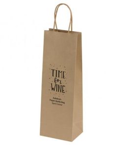 Ashdown Bottle Paper Gift Bag - Kraft - 150Gsm