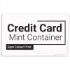 Mint Container Credit Card - White (Spot Colour And Digital Print)