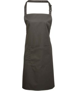 Branded Logo Bib Apron With Pocket