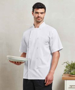 Branded Logo Unisex Short Sleeve Chefs' Jacket